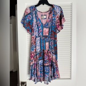 Anthropologie Maeve Tiered Mini Dress - Small